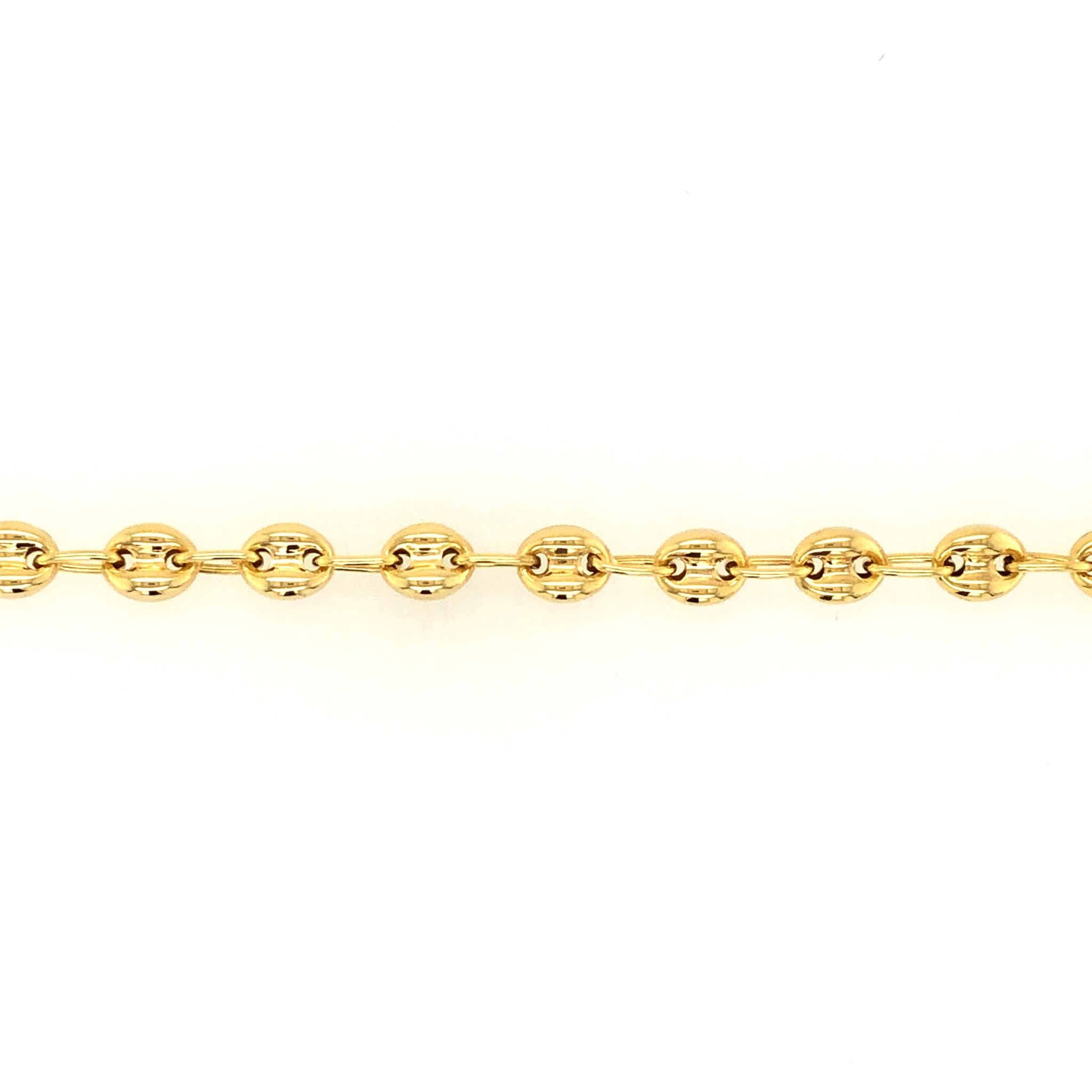 20030 14K YELLOW GOLD PUFFY GUCCI LINK BABY BRACELET