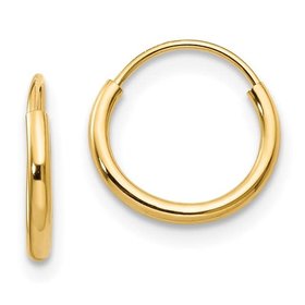 30480 14K YELLOW GOLD .40" ENDLESS HOOPS