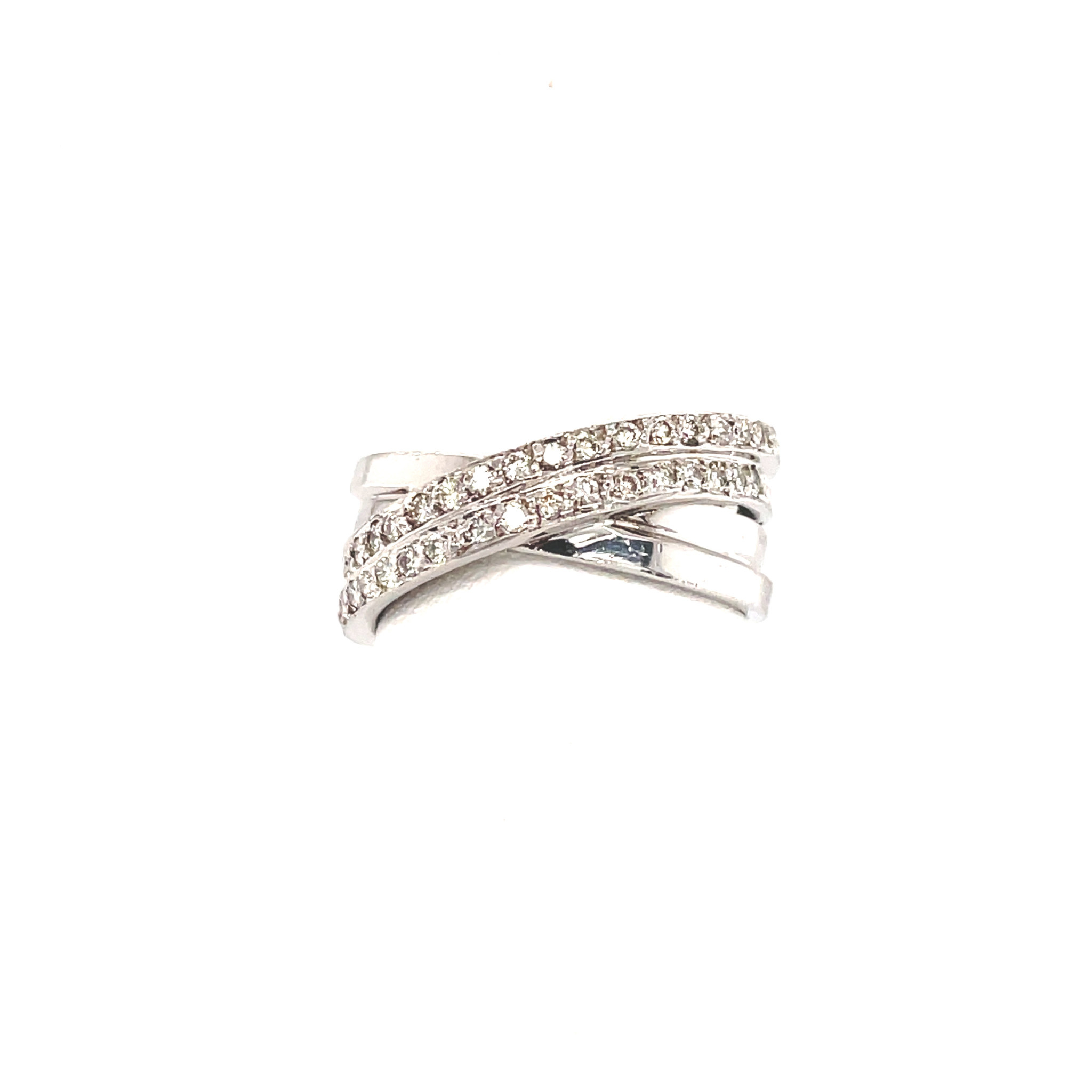 40813 PLATINUM .34TCW DIAMOND X DESIGN RING