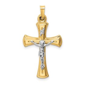77141 14K TWO TONE INRI CRUCIFIX