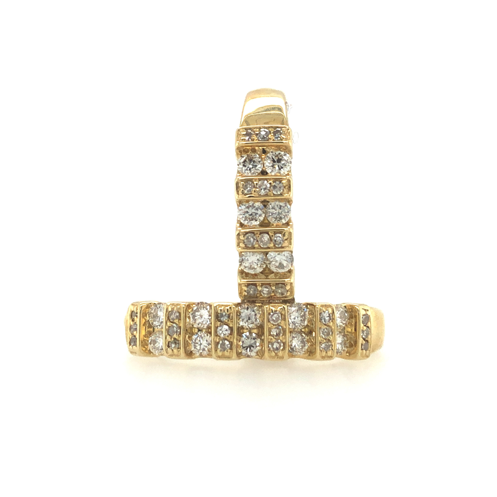 32367 14K YELLOW GOLD .50TCW DIAMOND HUGGIES