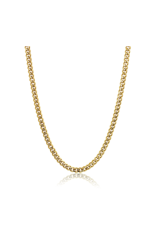 ITALGEM ITALGEM STAINLESS STEEL MENS GOLD PLATED 7.7MM 24" MIAMI CUBAN LINK CHAIN ITALGEM ITALGEM STAINLESS STEEL MENS GOLD PLATED 7.7MM 24" MIAMI CUBAN LINK CHAIN