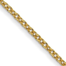 50132 14K YELLOW GOLD 18’’ CABLE LINK CHAIN .75MM