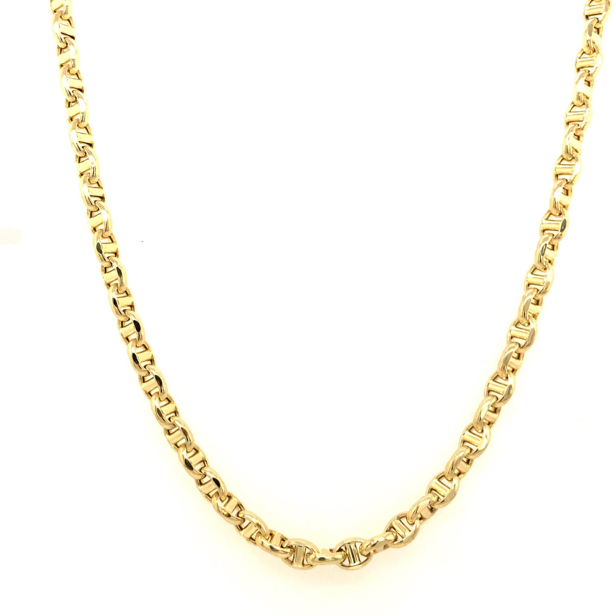 51000 14K YELLOW GOLD 24" PUFFY GUCCI LINK CHAIN 4.4MM