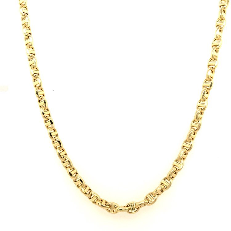 51000 14K YELLOW GOLD 24" PUFFY GUCCI LINK CHAIN 5.35MM