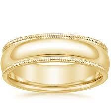 475091 14K YELLOW GOLD MILGRAIN DESING 5.75MM SIZE 6