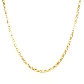50145 18K YELLOW GOLD 2.5MM 24'' ROUNDED BOX LINK CHAIN