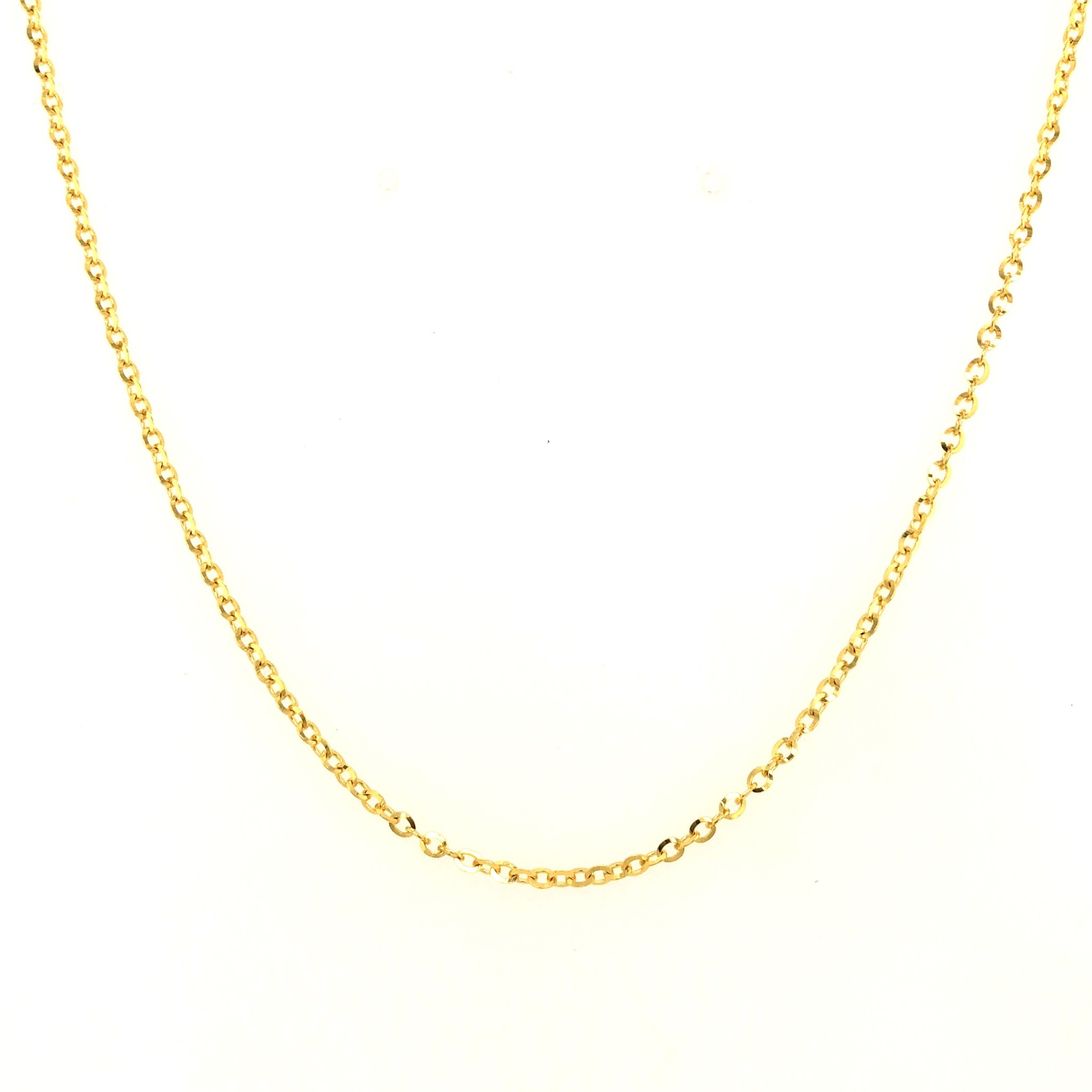 50139 18K YELLOW GOLD 18" CABLE LINK CHAIN
