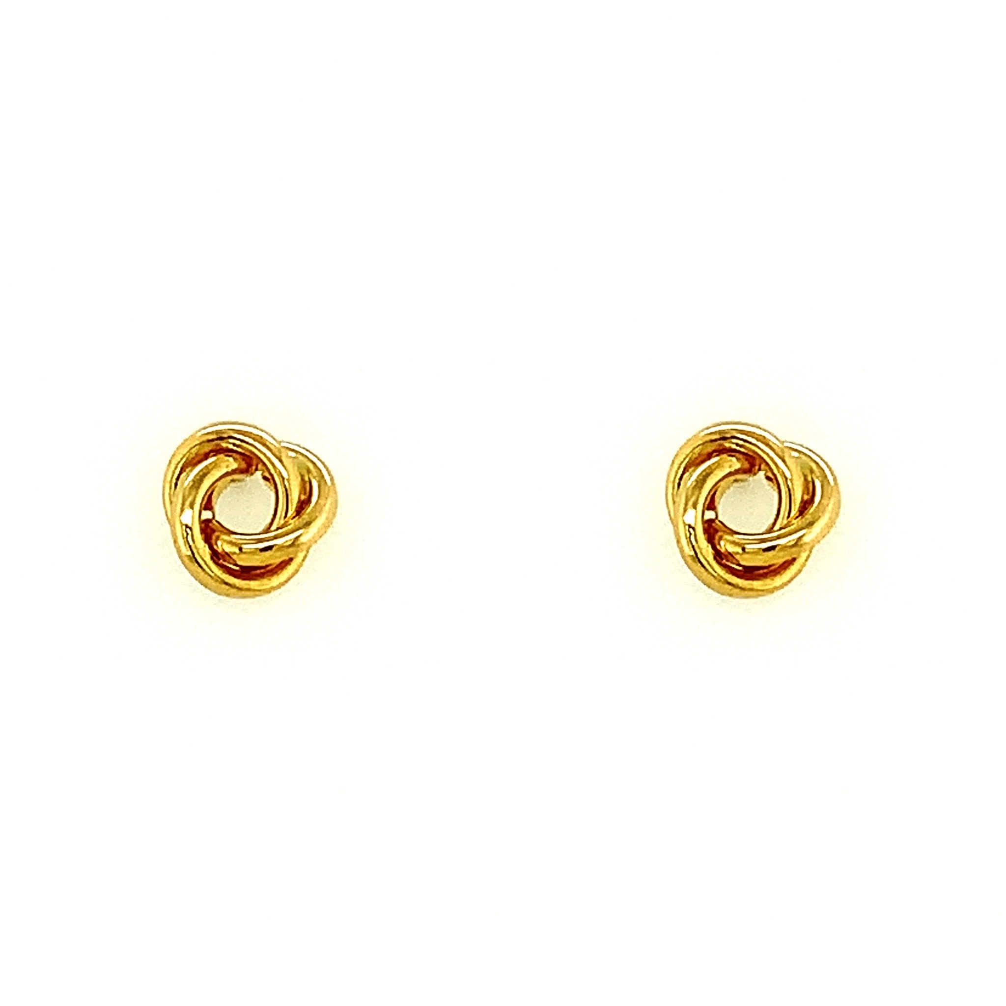 30511 18K YELLOW GOLD 6MM LOVE KNOT SCREW BACK STUDS