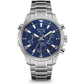 Bulova BULOVA MARINE STAR CHRONOGRAPH BLUE DIAL STAINLESS STEEL BAND MENS WATCH