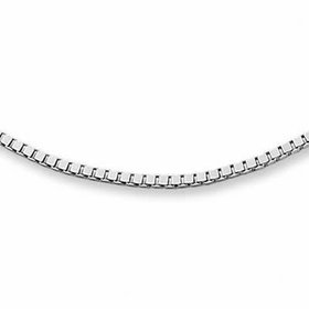 51034 14K WHITE GOLD 16" BOX LINK CHAIN