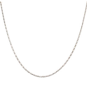 50053 14K  WHITE GOLD 18" RASO LINK CHAIN