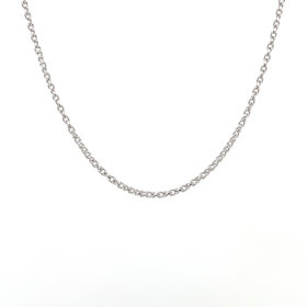 50152 14K WHITE GOLD 18" TWISTED CABLE LINK CHAIN