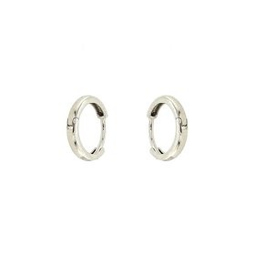 30568 14K WHITE GOLD PLAIN  HUGGIES .45"