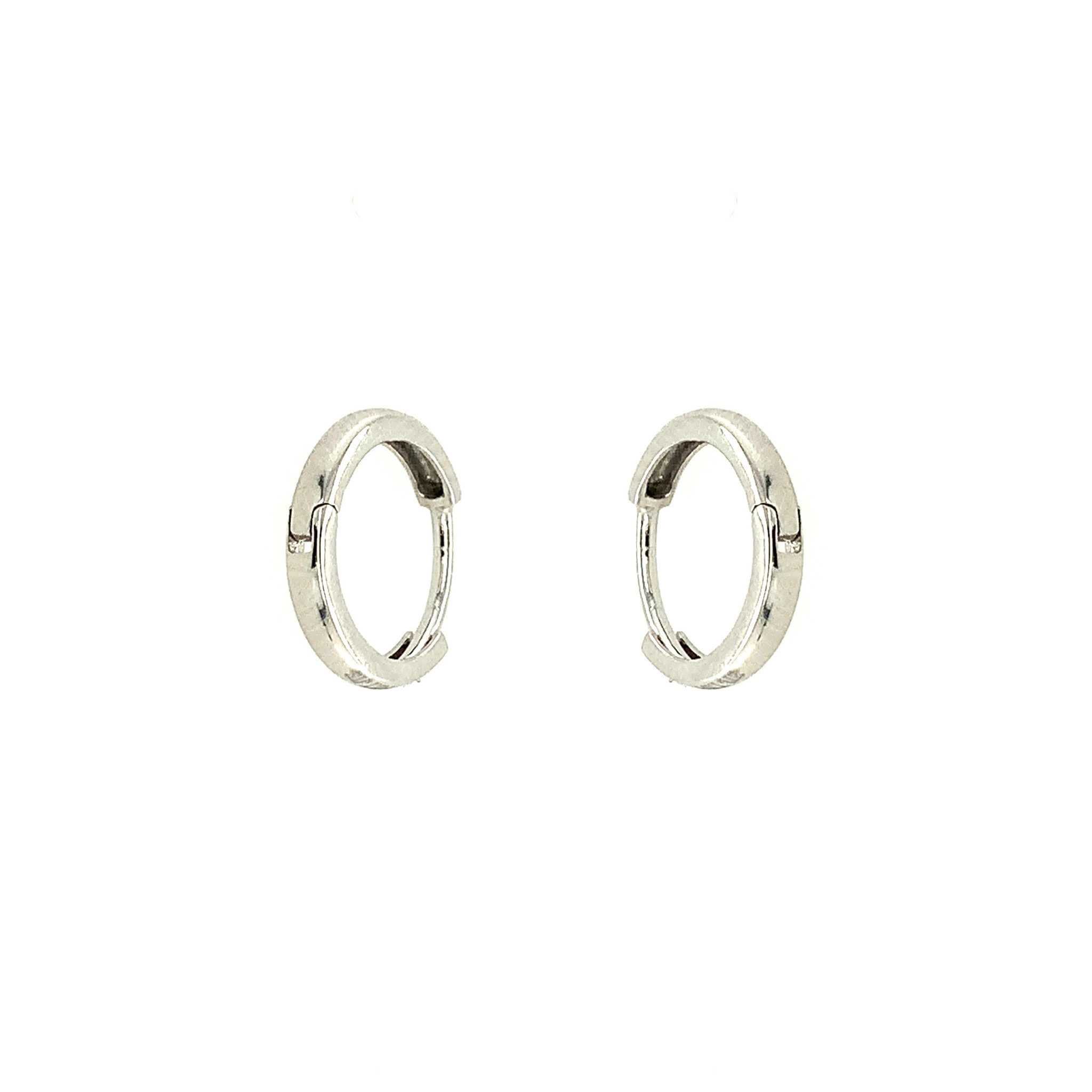 30568 14K WHITE GOLD PLAIN HUGGIES