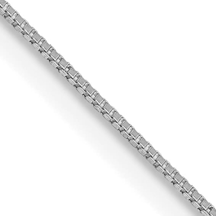 50155 14K WHITE GOLD 0.60MM 20" BOX LINK CHAIN