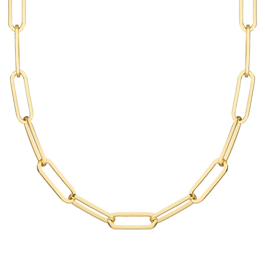 60043 14K YELLOW GOLD 5MM 20" PAPER CLIP LINK NECKLACE 60043 14K YELLOW GOLD 5MM 20" PAPER CLIP LINK NECKLACE