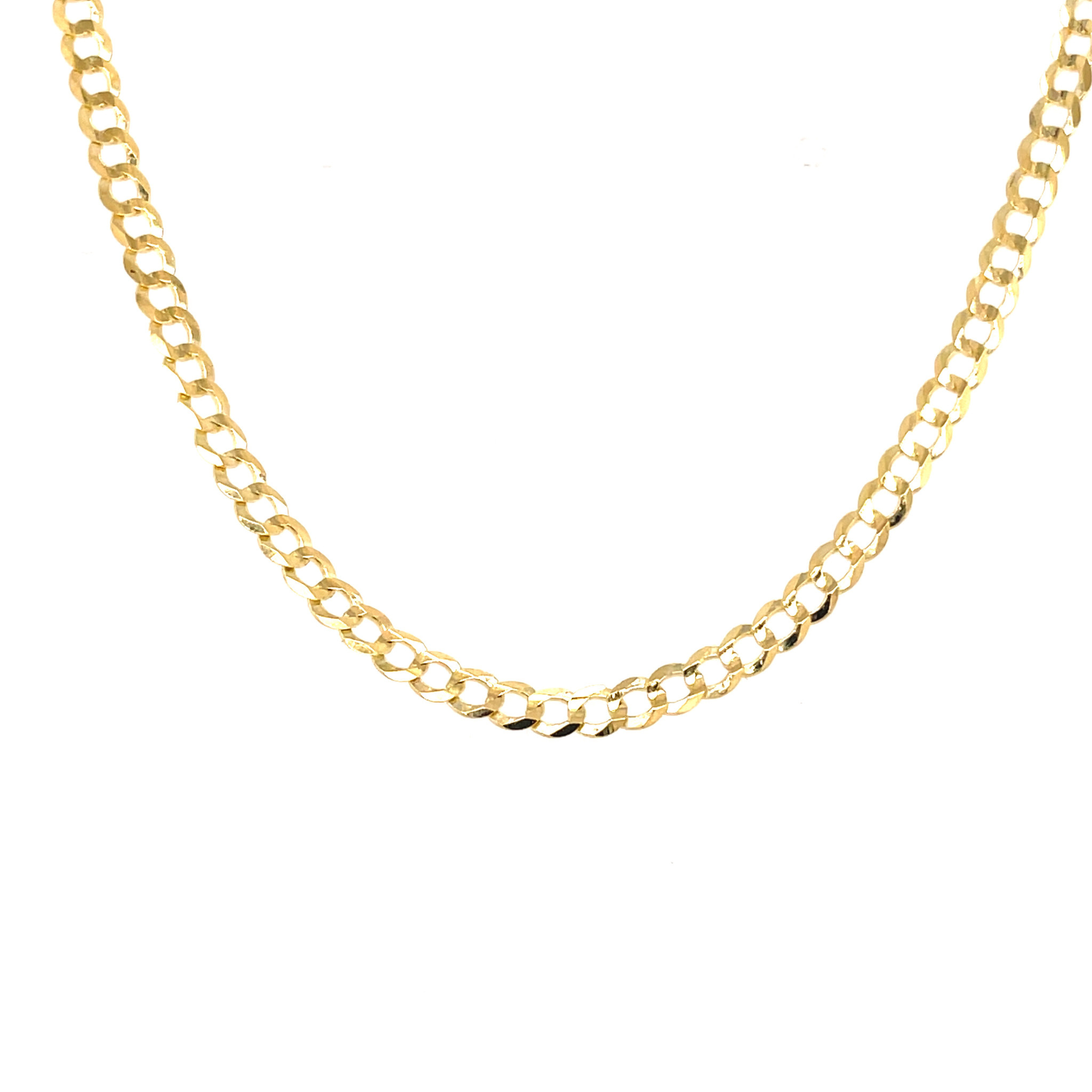 50156 14K YELLOW GOLD 2.5MM 18" CUBAN LINK CHAIN