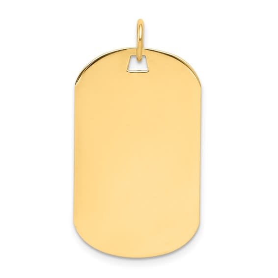 78050 14K YELLOW GOLD DOG TAG 15MM X 9MM