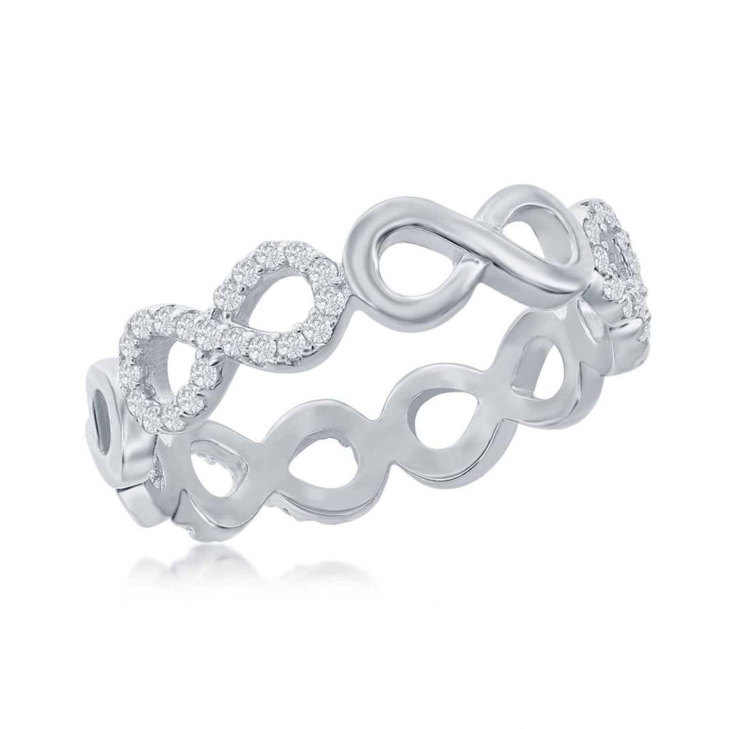 Cubic zirconia hotsell infinity band