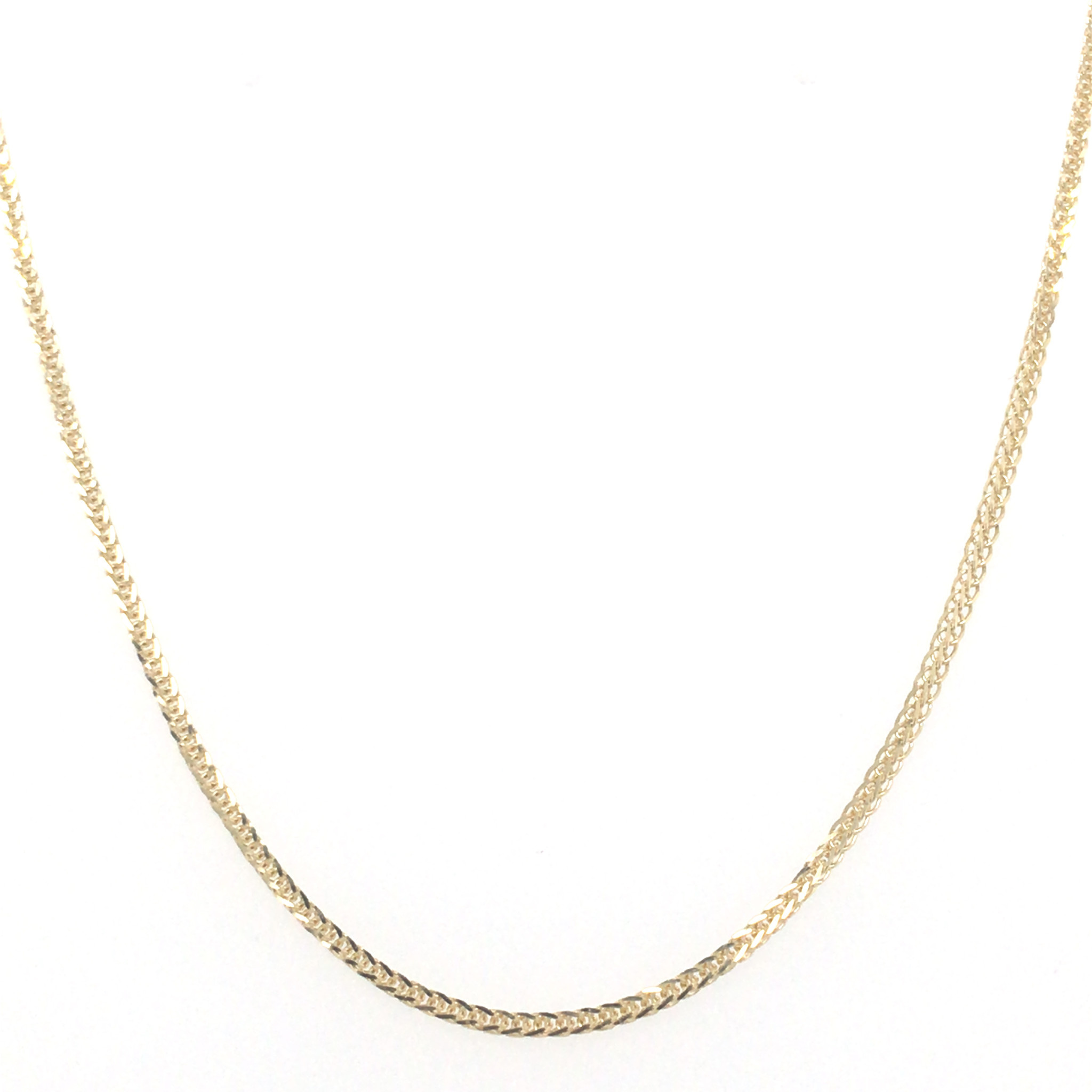 50973 14K YELLOW GOLD 0.8MM 18" DIAMOND CUT WHEAT LINK CHAIN