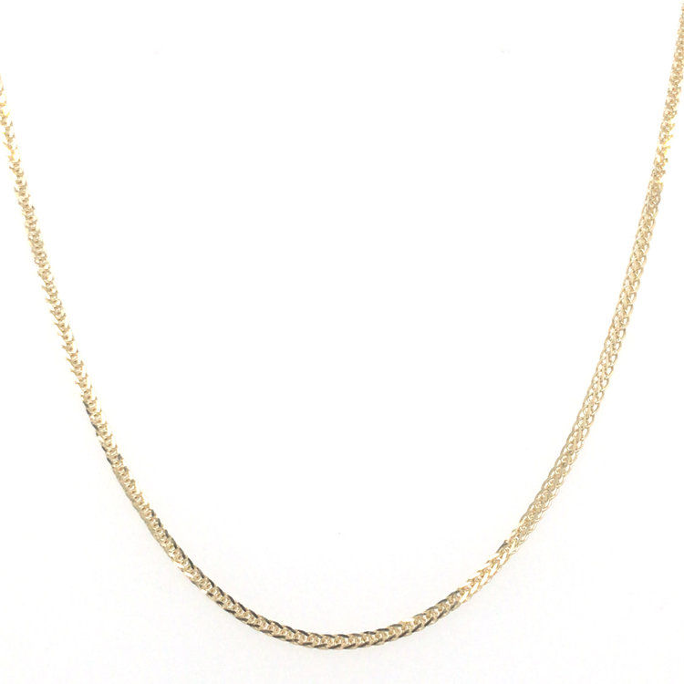 50169 14K YELLOW GOLD 0.8MM 20" WHEAT LINK CHAIN