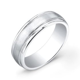 CC01 COBALT CHROMO BRUSHED CENTER POLISHED  EDGES  BAND SIZE 10