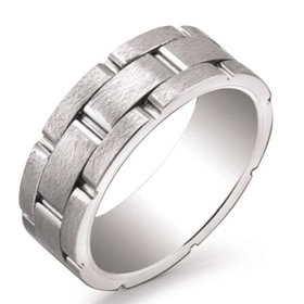 ST01 SUPER TITANIUM TUNGSTEN BRUSHED FINISH 8MM MENS BAND SIZE 10