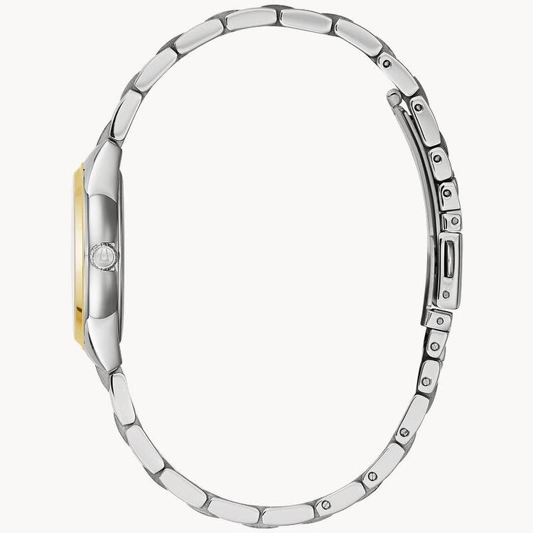 BULOVA SUTTON WHITE DAIL 2 TONE STAINLESS STEEL BRACELET LADIES WATCH