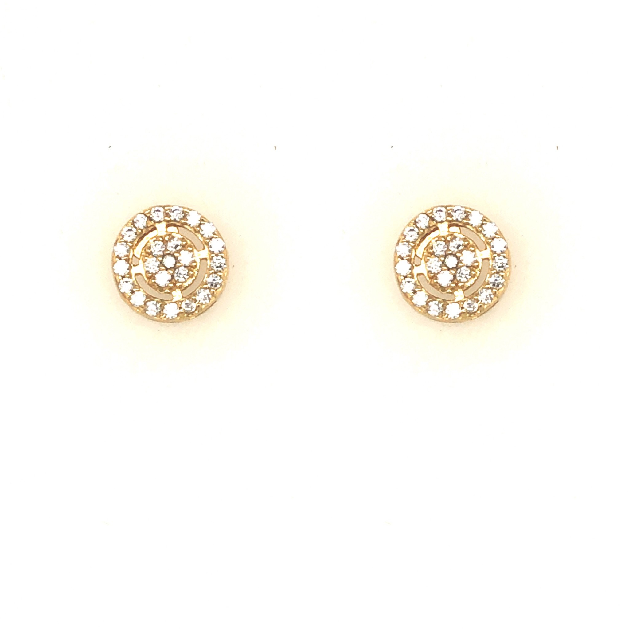 30619 14K YELLOW GOLD .30TCW DIAMOND SEPARATE HALO STUDS
