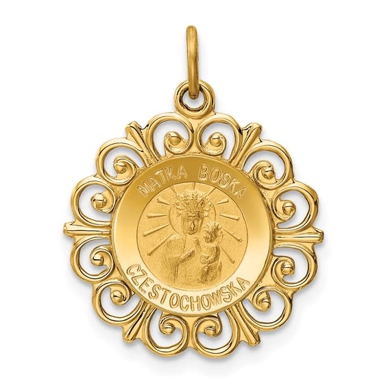 77866 14K YELLOW GOLD MATKA BOSKSA FILAGREE MEDAL