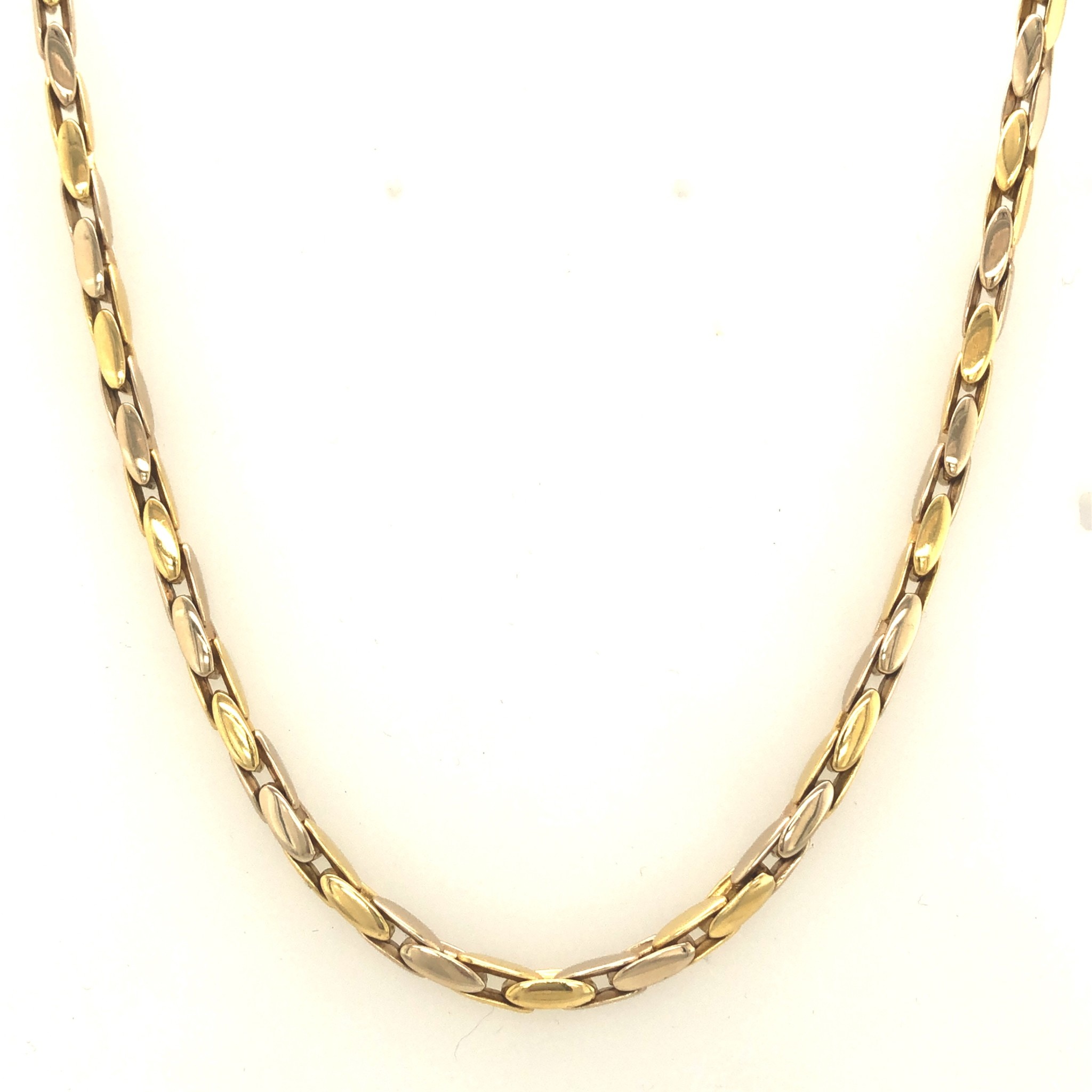 59174 18K 2 TONE FANCY MECHANIC LINK CHAIN 23’’