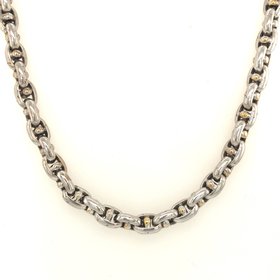 50175 14K 20’’ TWO TONE MECHANIC LINK CHAIN