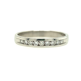 475148 PLATINUM .30TCW ROUND  DIAMOND WEDDING BAND