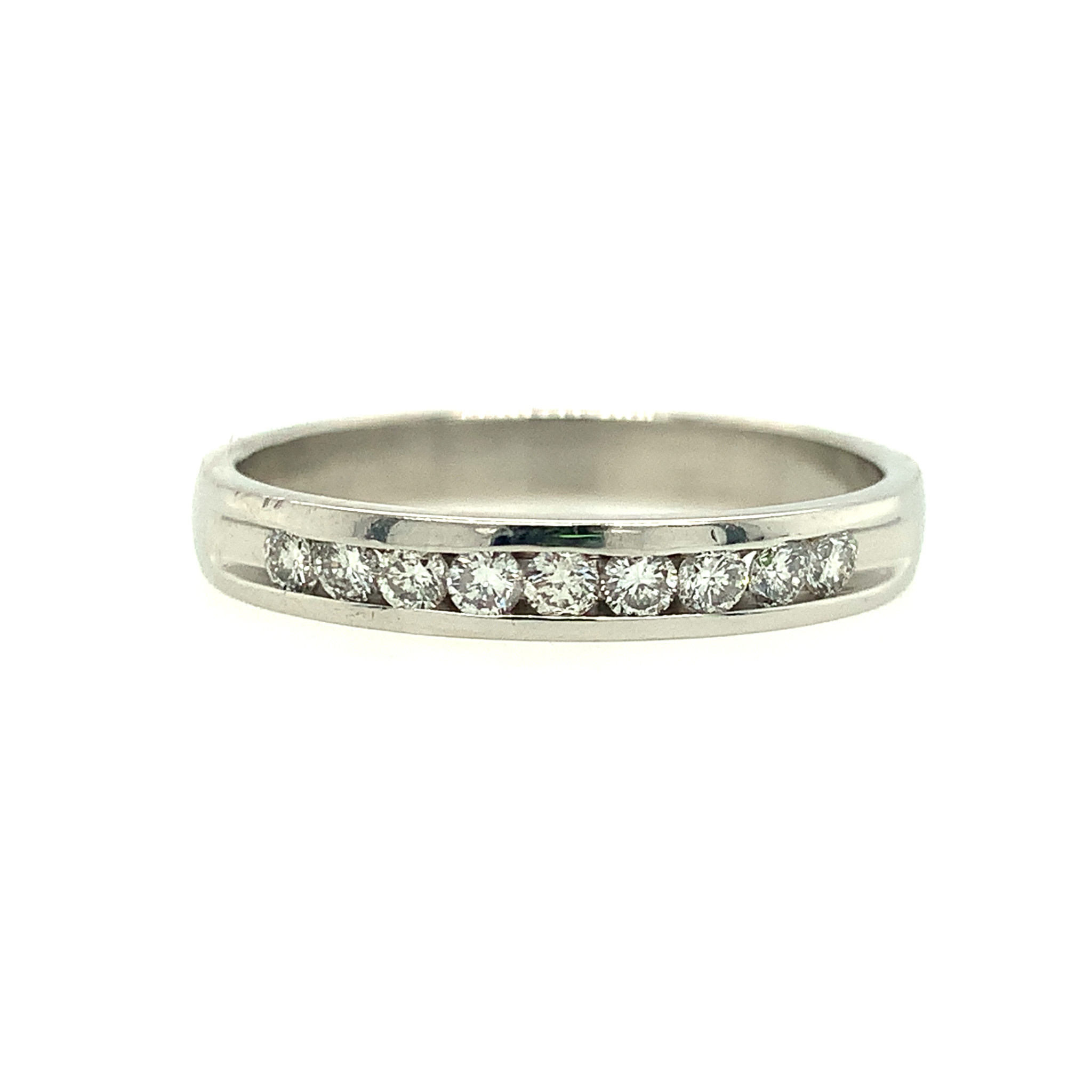 475148 PLATINUM .50TCW ROUND DIAMOND WEDDING BAND