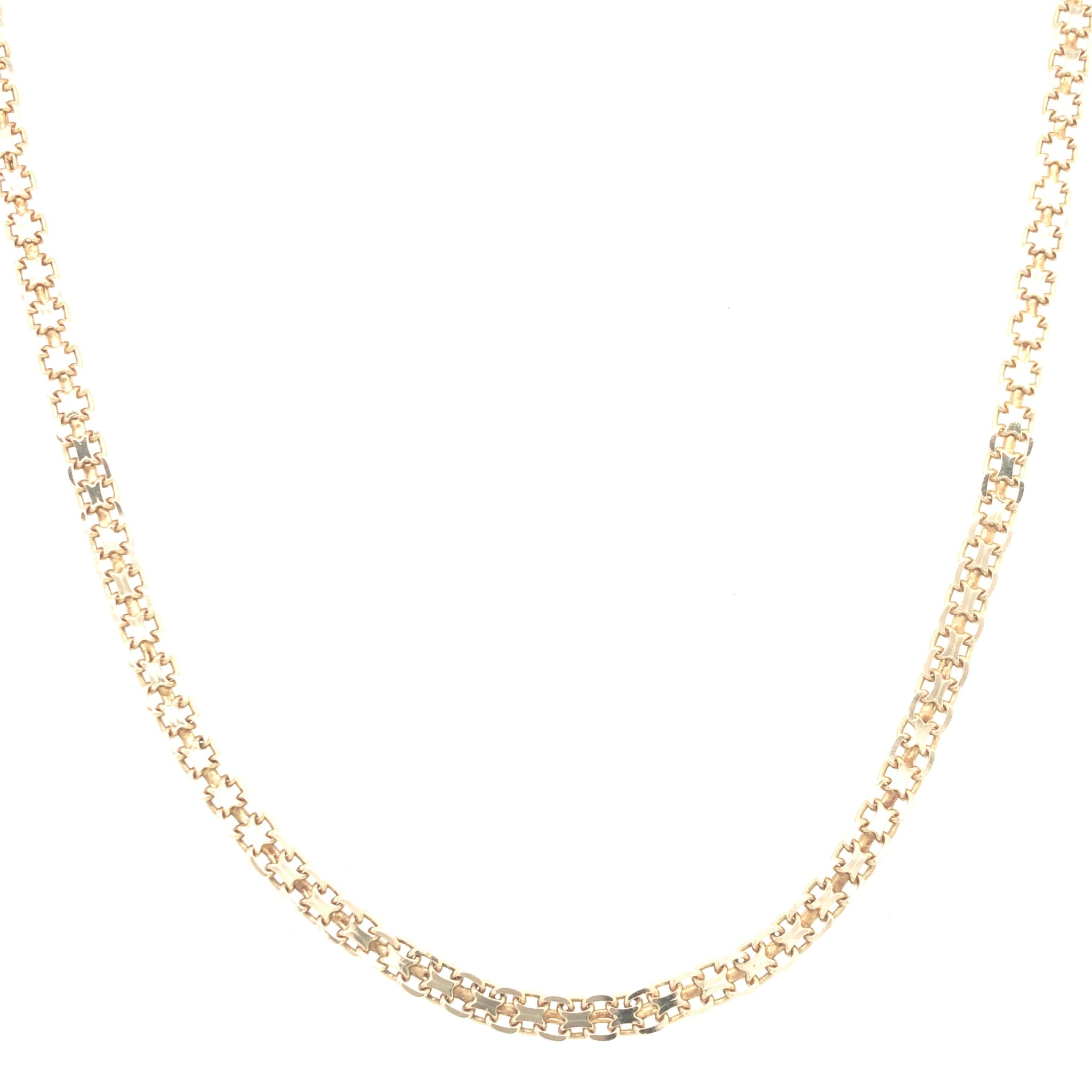 50822 14K YELLOW GOLD 18" BISMARCK LINK CHAIN