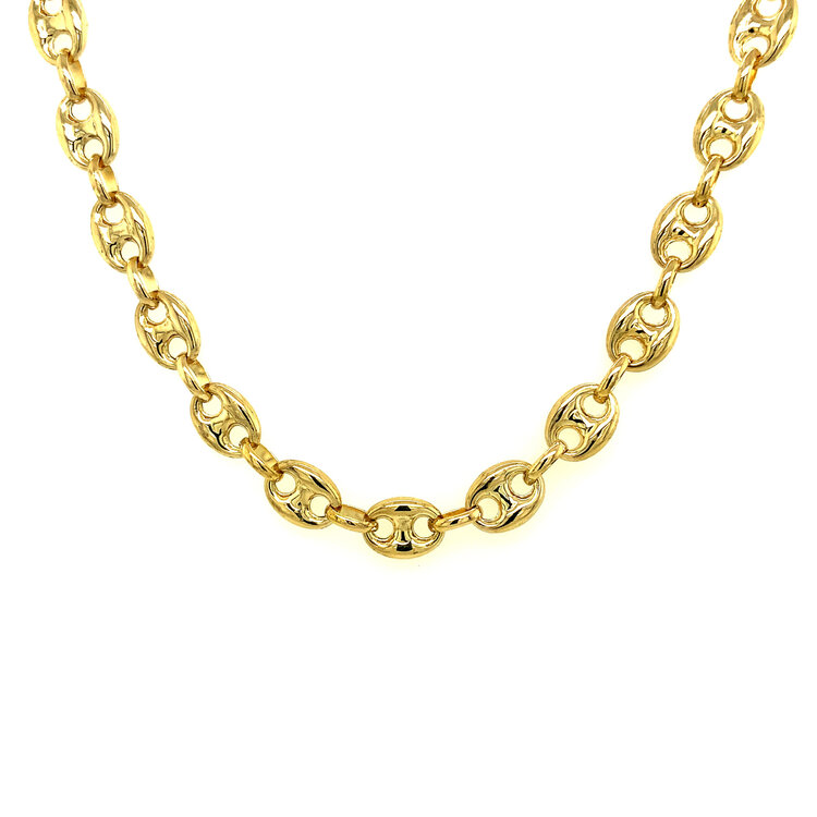 50180 14K YELLOW GOLD 24" 7.50MM PUFFY GUCCI LINK CHAIN