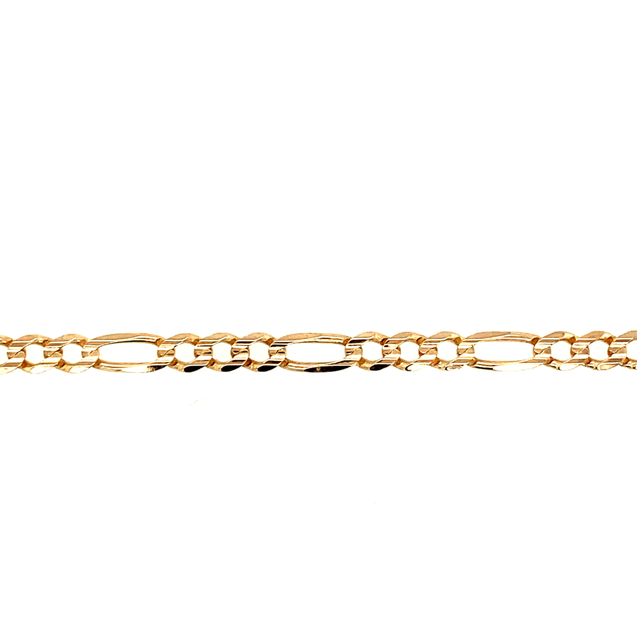 20135 14K YELLOW GOLD 3.7MM 11" FIGARO LINK ANKLET