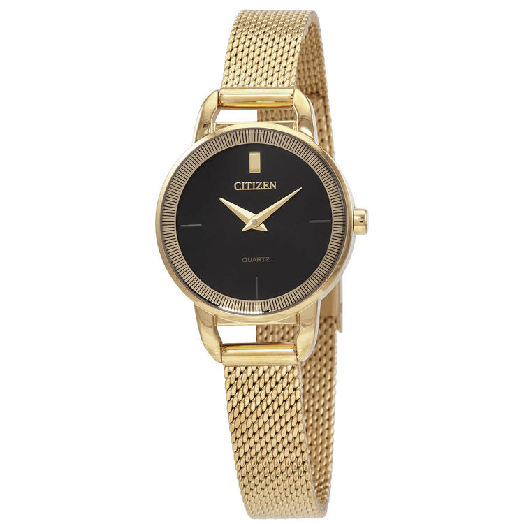 Citizen 013205135231 CITIZEN BLACK DIAL MESH BAND LADIES WATCH
