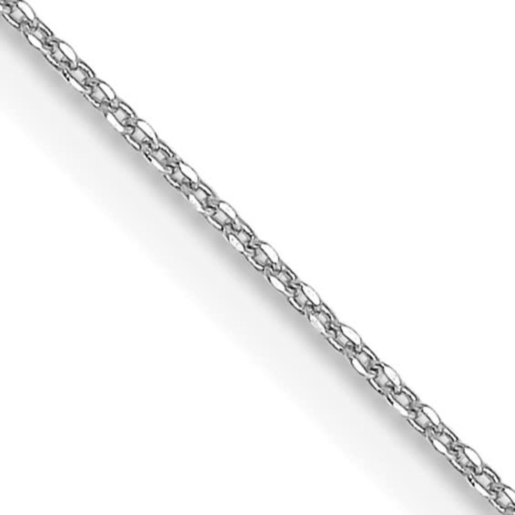 50190 10K WHITE GOLD 18'' THIN CABLE LINK CHAIN