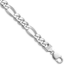 50196 14K 16’’ WHITE GOLD FIGARO LINK CHAIN 2.6MM