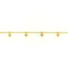 20150 14K YELLOW GOLD PUFFY HEART ROLO BRACELET