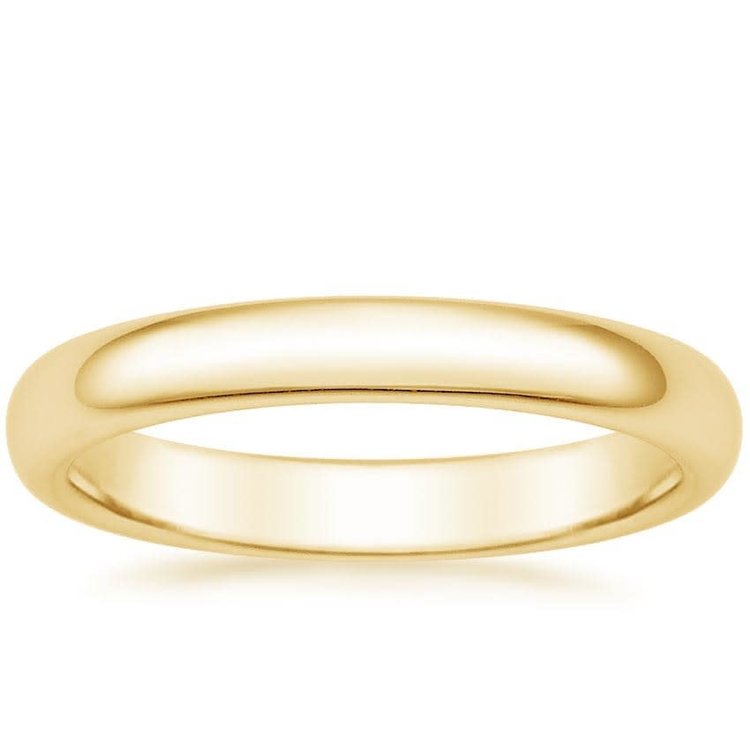 475151 14K YELLOW GOLD 3MM HIGH POLISH SIZE 6