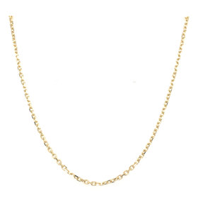 50879 14K YELLOW GOLD 16" CABLE LINK CHAIN 1.3mm