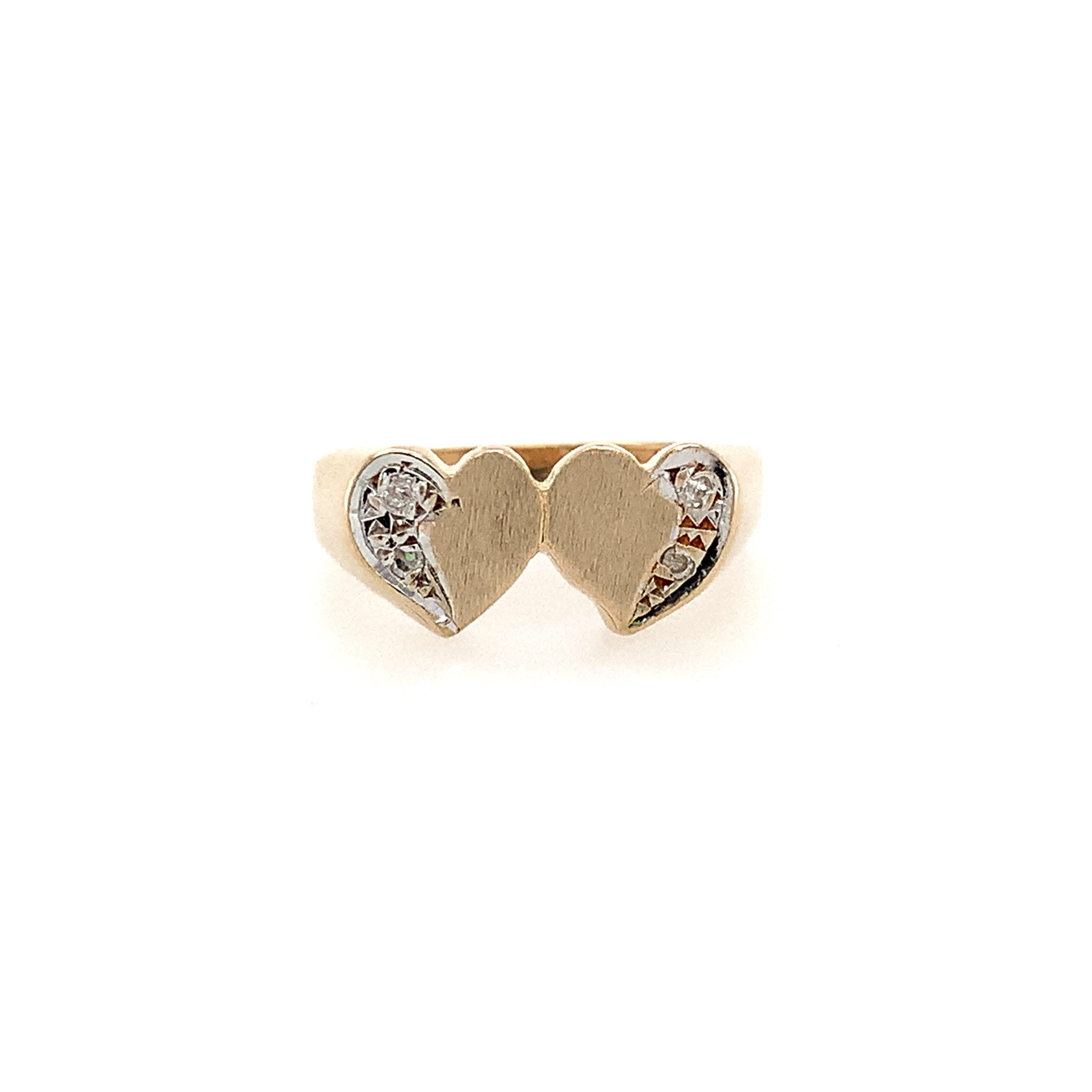 Engraved Double Heart Ring | Double heart ring, Heart ring, Double heart