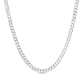 50229 14K WHITE GOLD 3.6MM 24" CUBAN LINK CHAIN