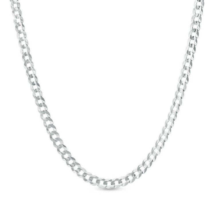 50229 14K WHITE GOLD 3.6MM 24" CUBAN LINK CHAIN