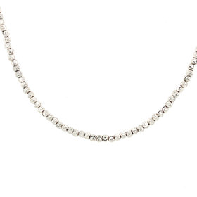 80055 STERLING SILVER RHODIUM PLATED 18'' MOON CUT 2.5MM NECKLACES