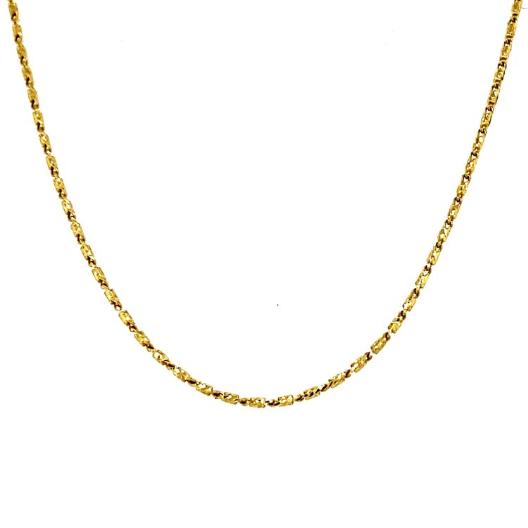 50684 14K YELLOW GOLD 18" RASO LINK CHAIN .77MM