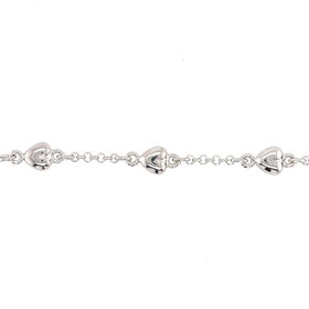 32265 14K 1'' WHITE GOLD MEDIUM CLADDAGH HOOPS